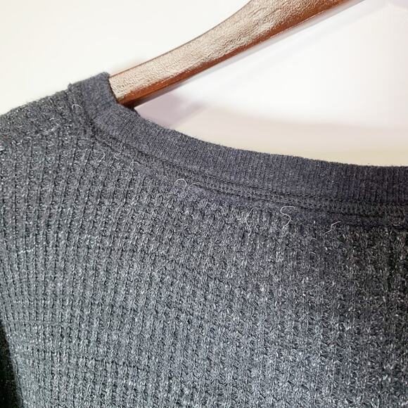 Anthropologie Postmark Women’s Small Gray Waffle Knit Long Sleeve Top - Picture 10 of 15